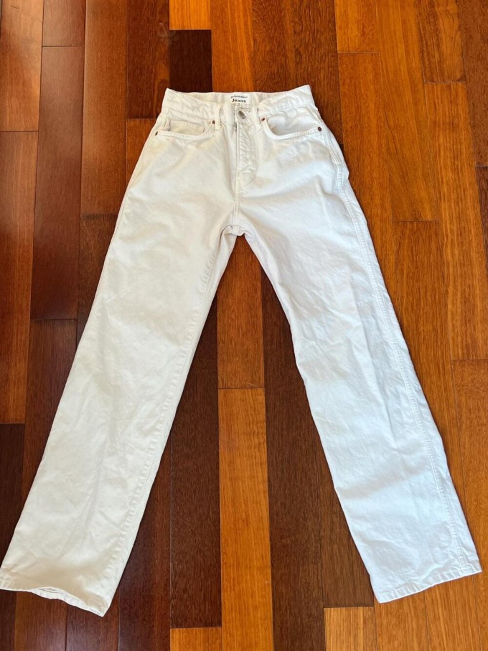 Reformation Val 90s Mid Rise Straight Jeans Fior Di Latte 24 - Picture 6 of 6